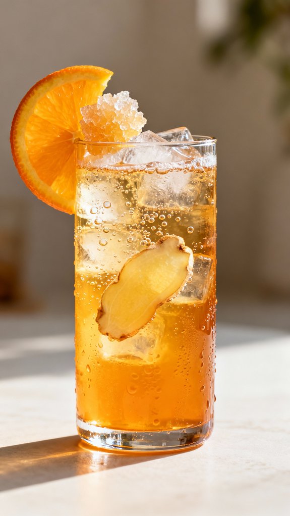 ginger orange fizz mocktail recipe