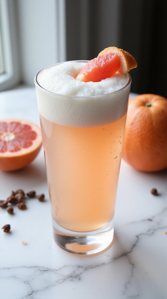 grapefruit infused craft cocktail