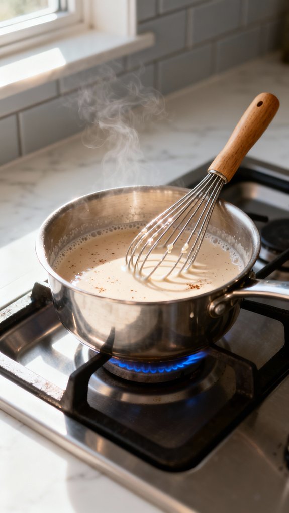 heat and stir banana mixture