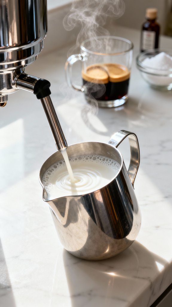 heat milk create microfoam