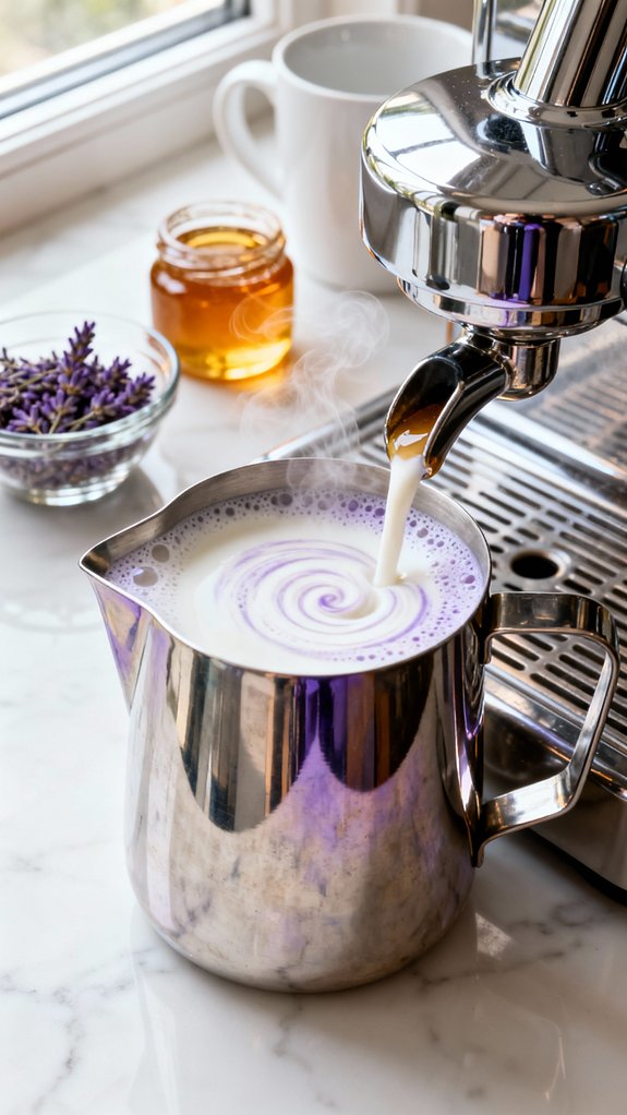heat milk froth carefully