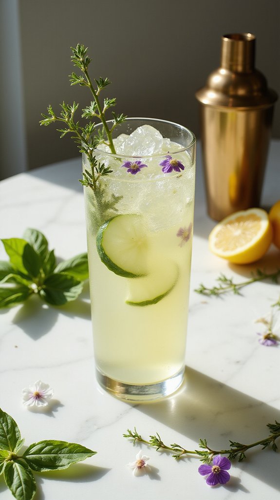 herb infused sparkling mocktail delight