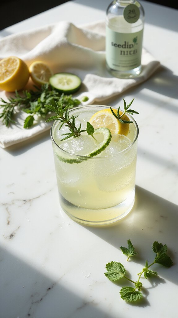 herbaceous refreshing alcohol free cocktail