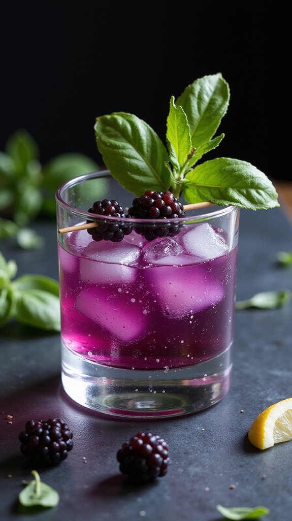 huckleberry basil cocktail delight