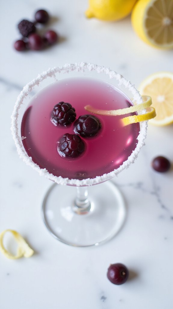 huckleberry lemon drop martini