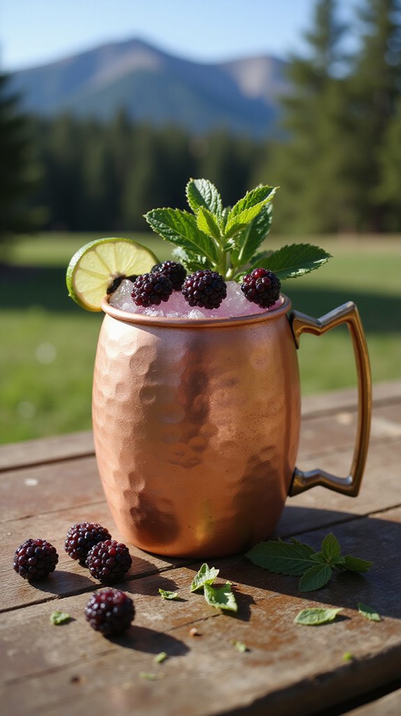 huckleberry mint cocktail delight