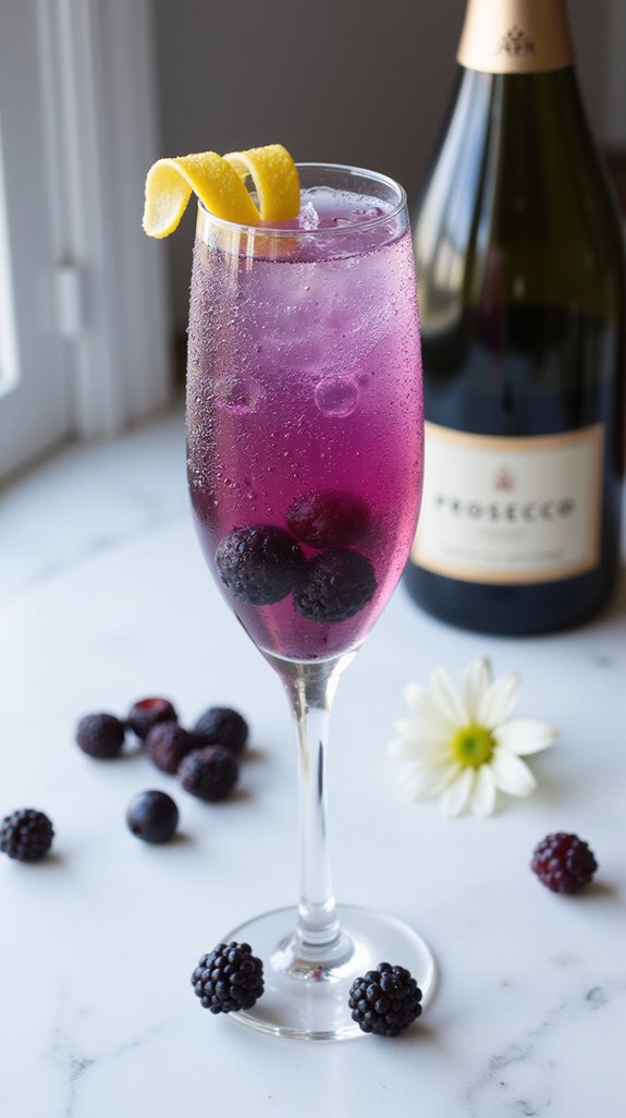huckleberry vodka prosecco cocktail