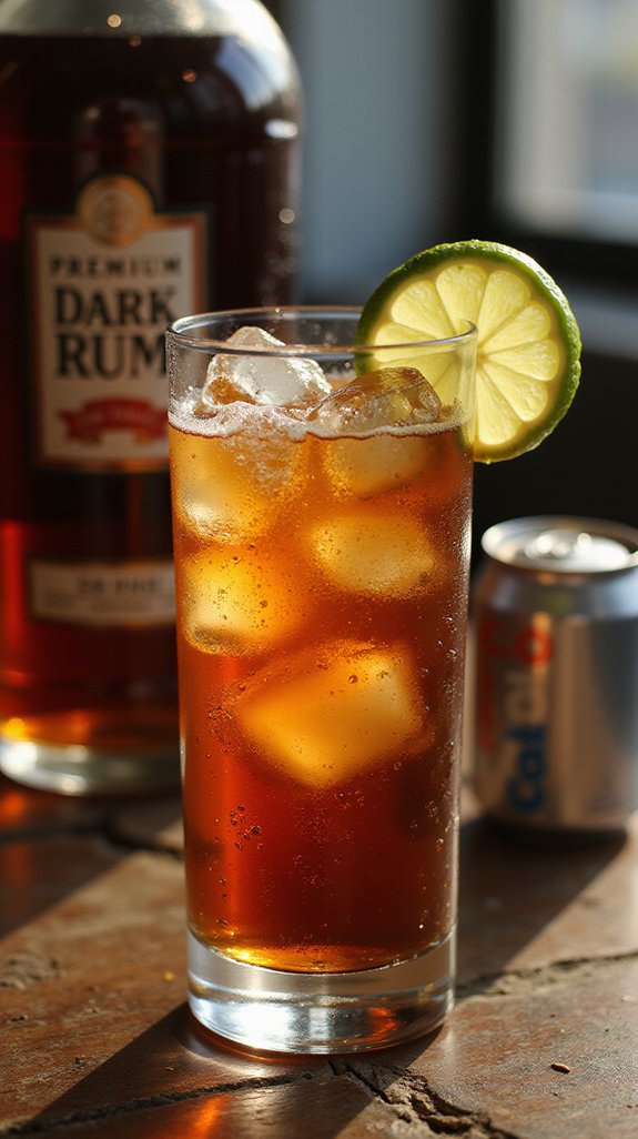 keto friendly rum and cola