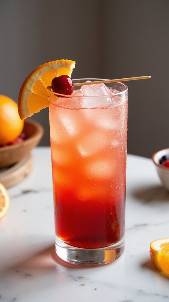 keto friendly tequila sunrise mocktail