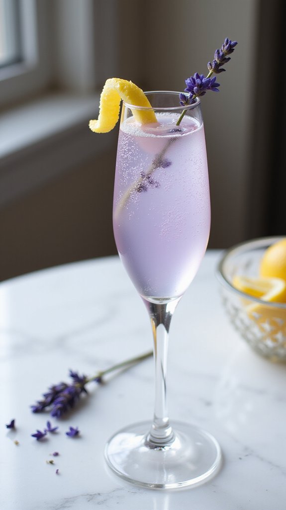lavender infused champagne cocktail elegance