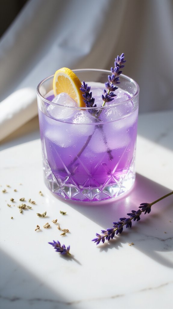 lavender infused color changing cocktail