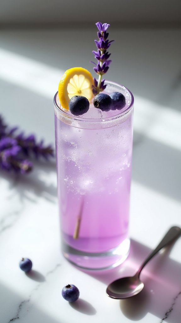 lavender infused huckleberry cocktail