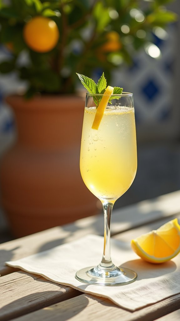 lemon infused bubbly cocktail delight