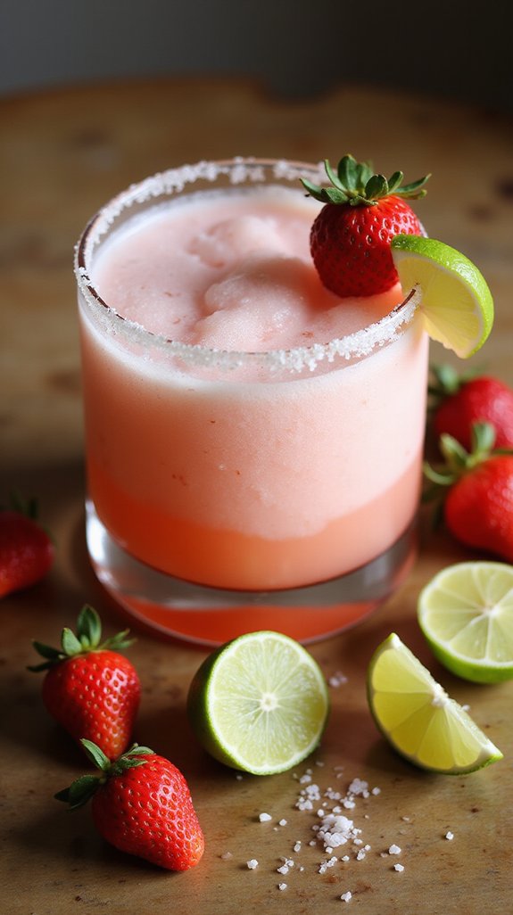 luscious strawberry tequila cocktail