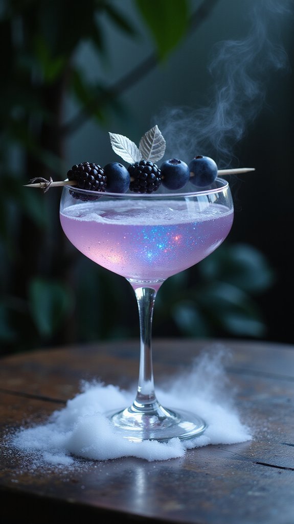 magical shimmering berry cocktail