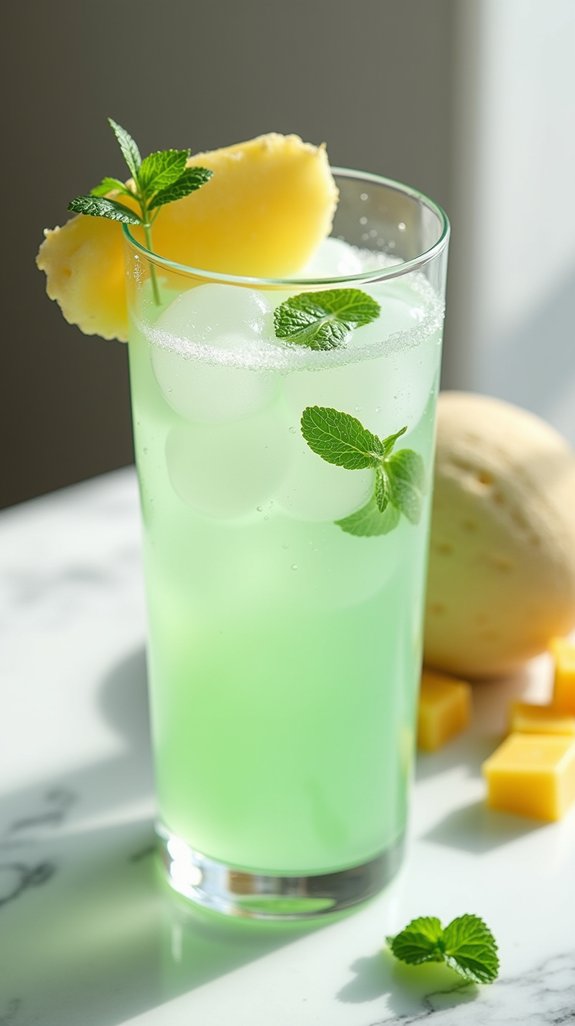 melon infused soju cocktail delight