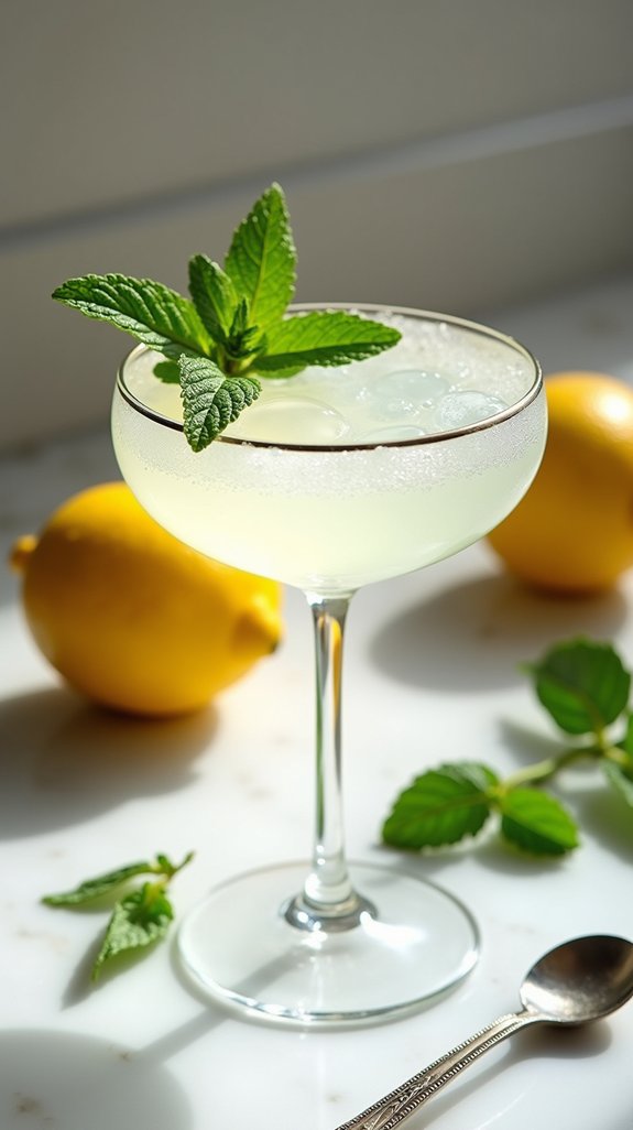 minty citrusy gin cocktail