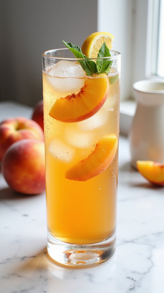 peachy tea cocktail delight