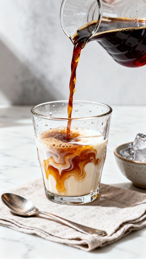 pour and stir coffee