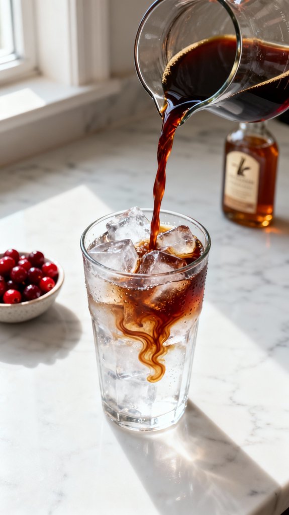 pour cold brew concentrate