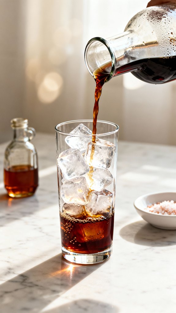 pour cold brew concentrate
