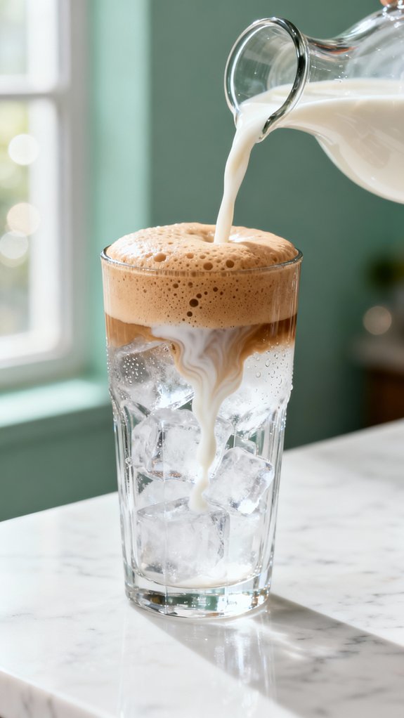 pour cold liquid gently