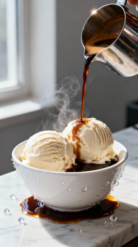 pour espresso over gelato
