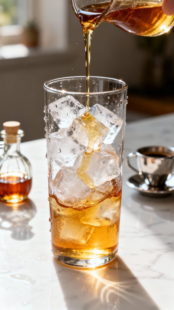 pour vanilla syrup first