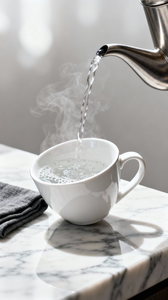 preheat cup for warmth