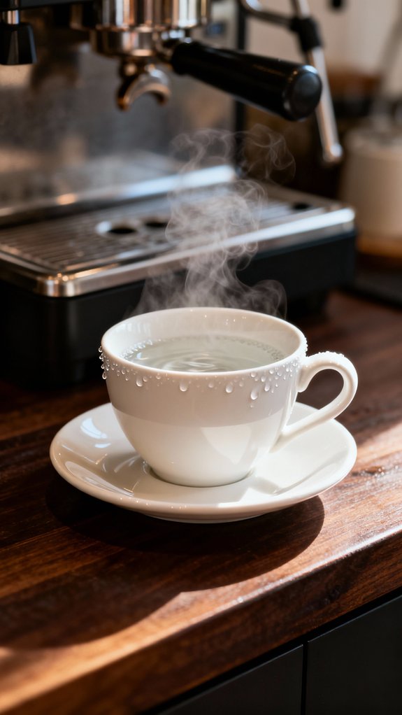 preheat your cappuccino cup