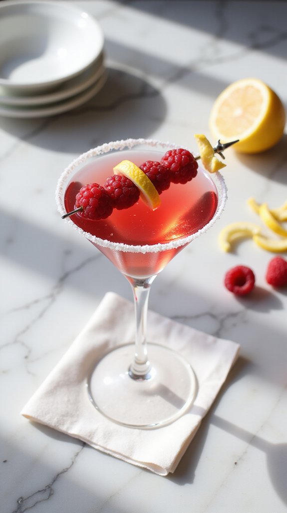 raspberry infused citrus cocktail elegance