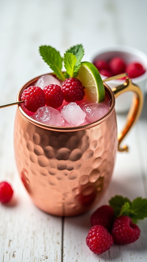 raspberry infused moscow mule