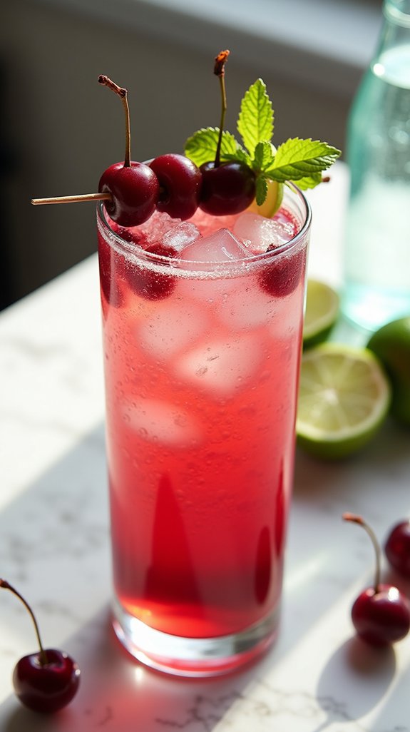 refreshing cherry lime cocktail