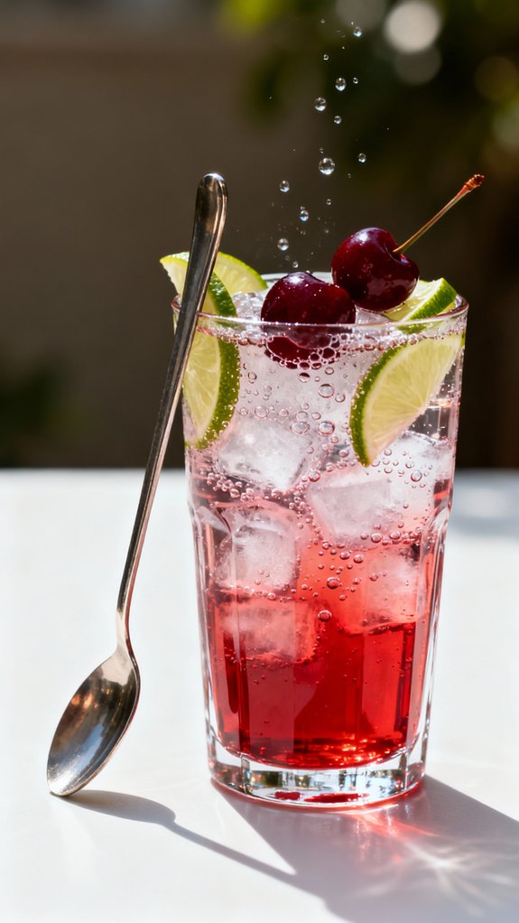 refreshing cherry lime mocktail