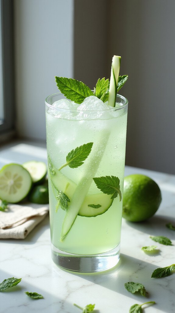 refreshing cucumber cocktail elegance