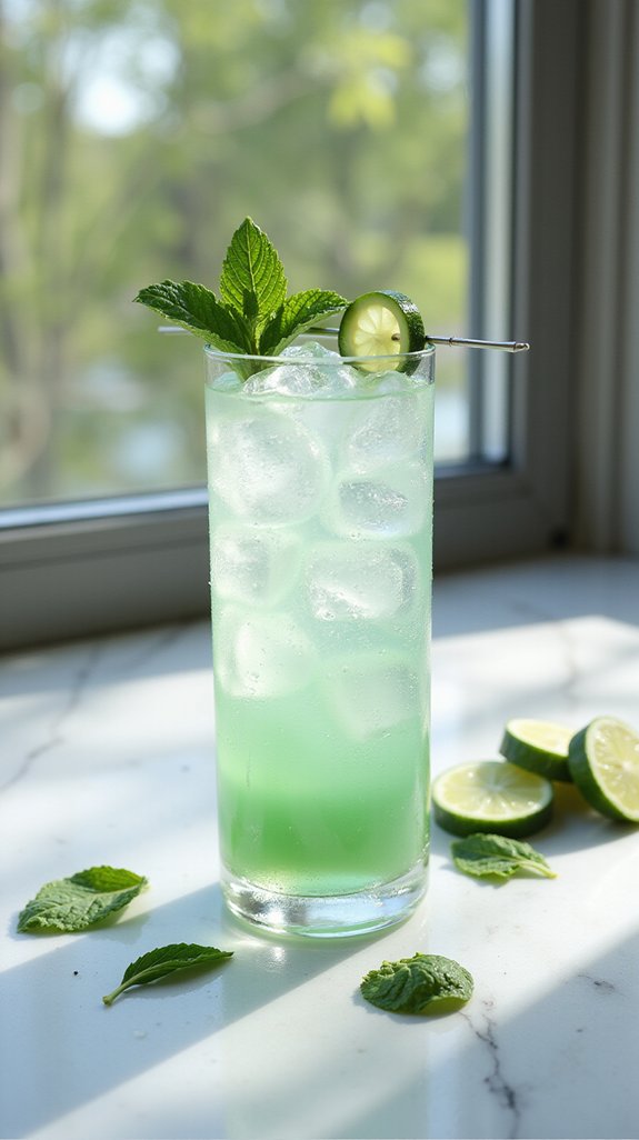 refreshing herbaceous summer mocktail