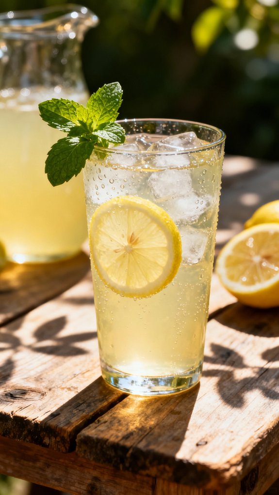 refreshing homemade lemonade mocktail