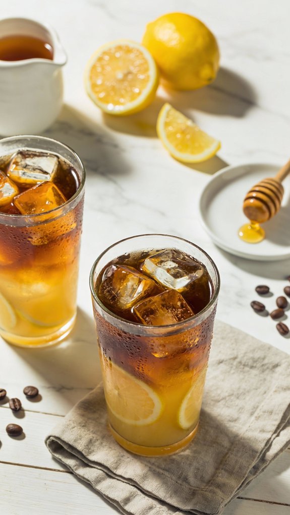 refreshing iced coffee beverage