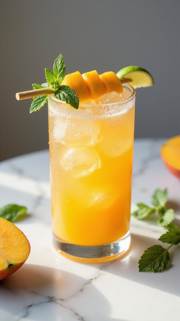 refreshing mango vodka cocktail