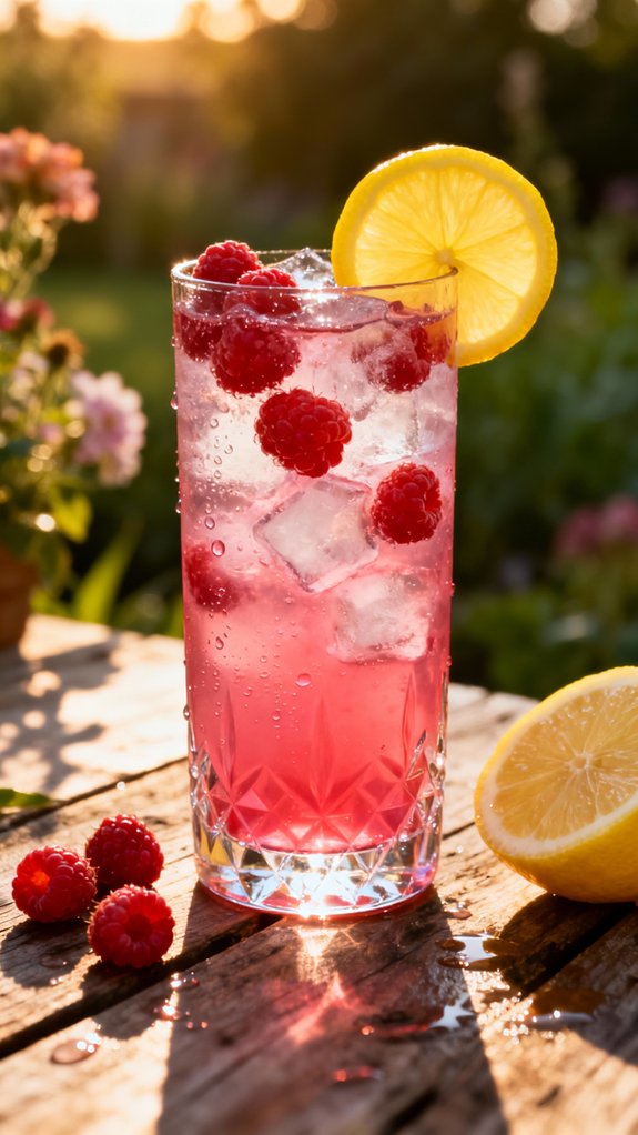 refreshing raspberry lemonade mocktail