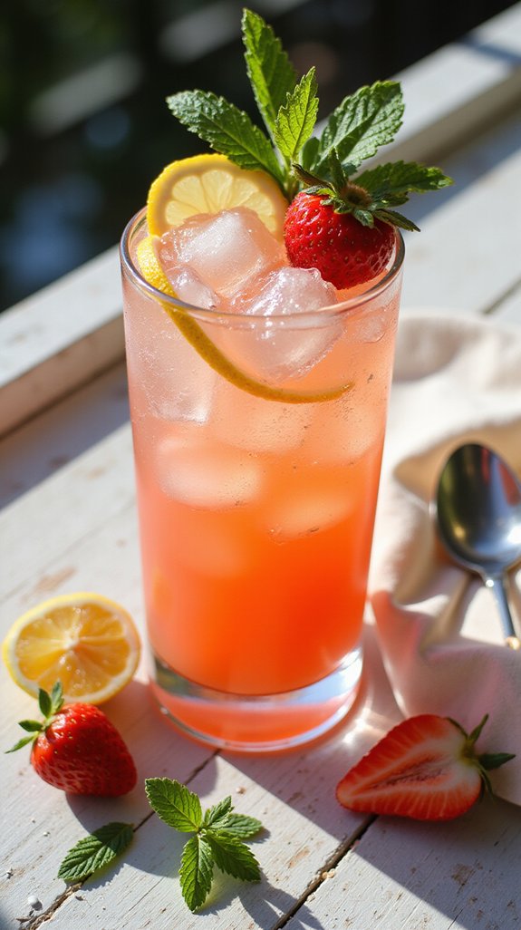 refreshing strawberry lemonade cocktail
