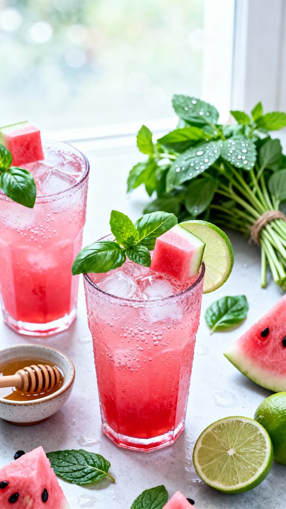 refreshing summer herbal mocktail