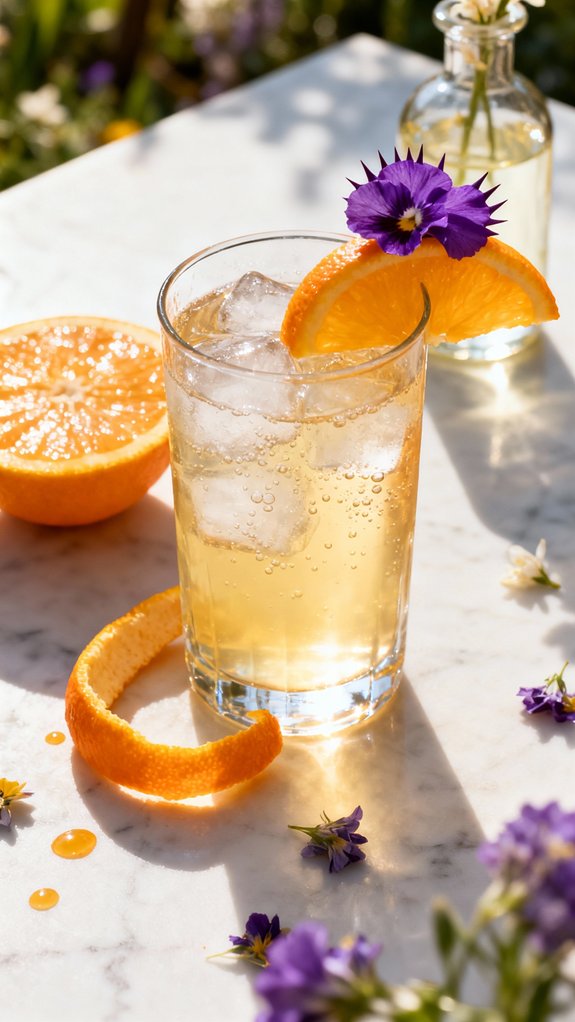 revitalizing floral citrus mocktail