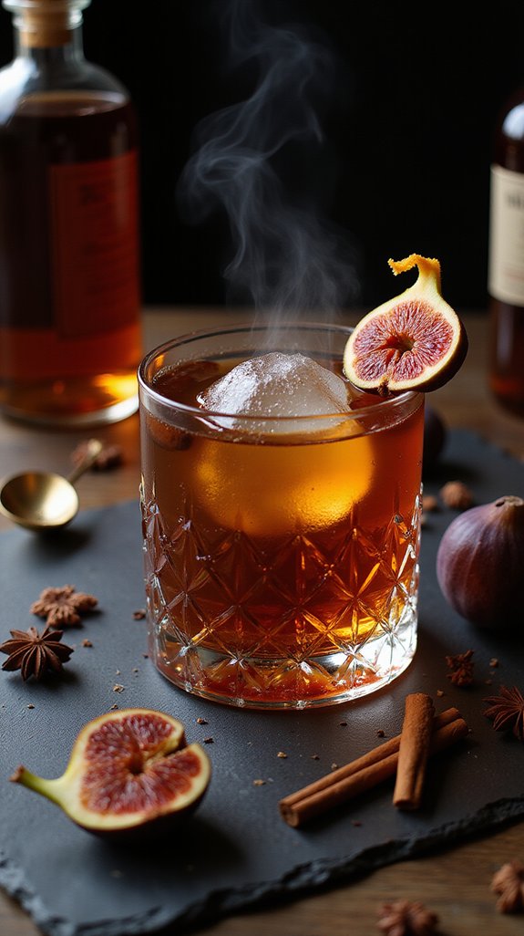 romantic spiced rum cocktail