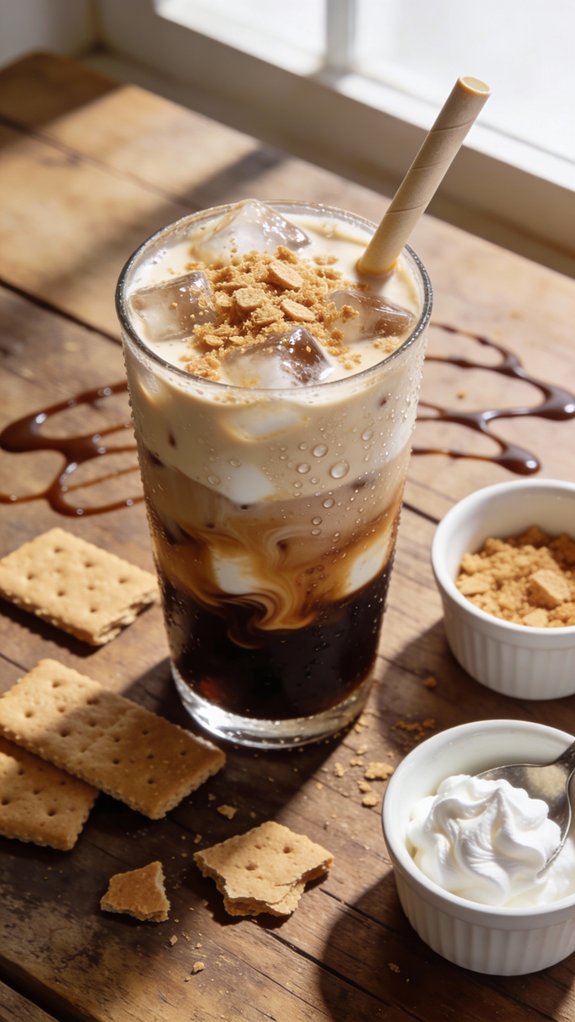 s mores flavored iced latte