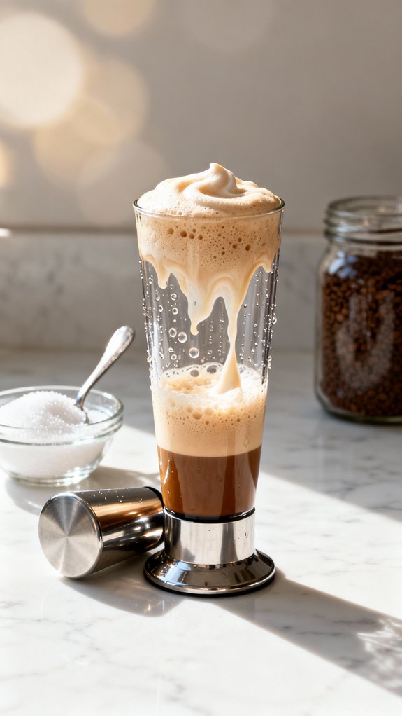 shake vigorously for foam