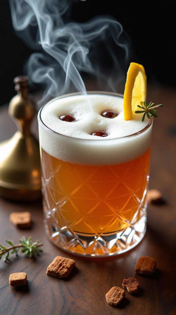 smoky sweet autumn inspired cocktail