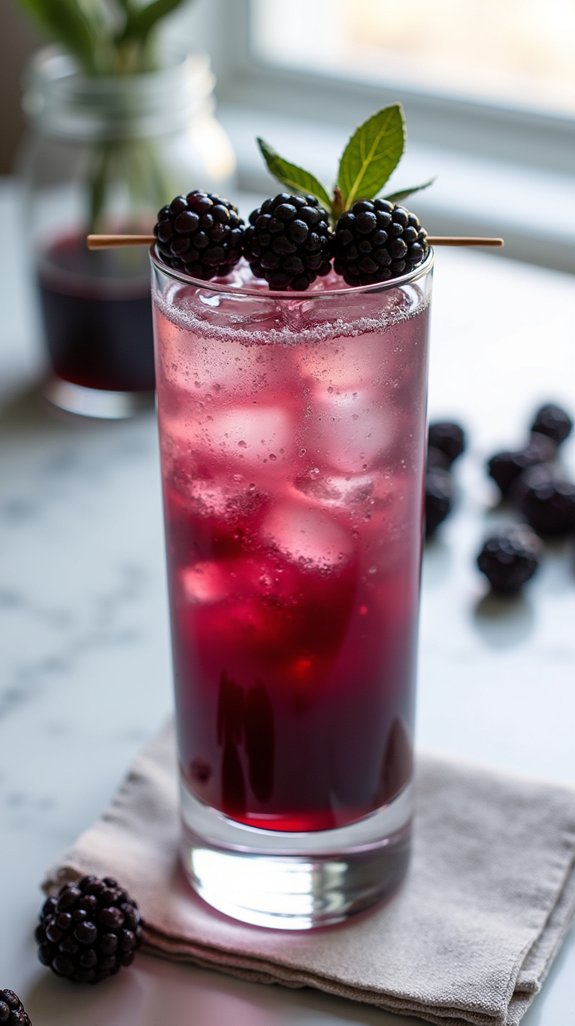 sophisticated blackberry sage mocktail