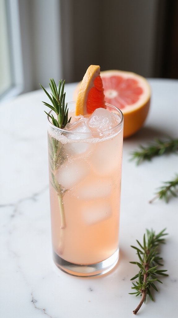 sophisticated herbal citrus mocktail