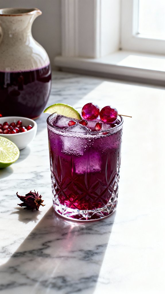 sophisticated purple mocktail blend